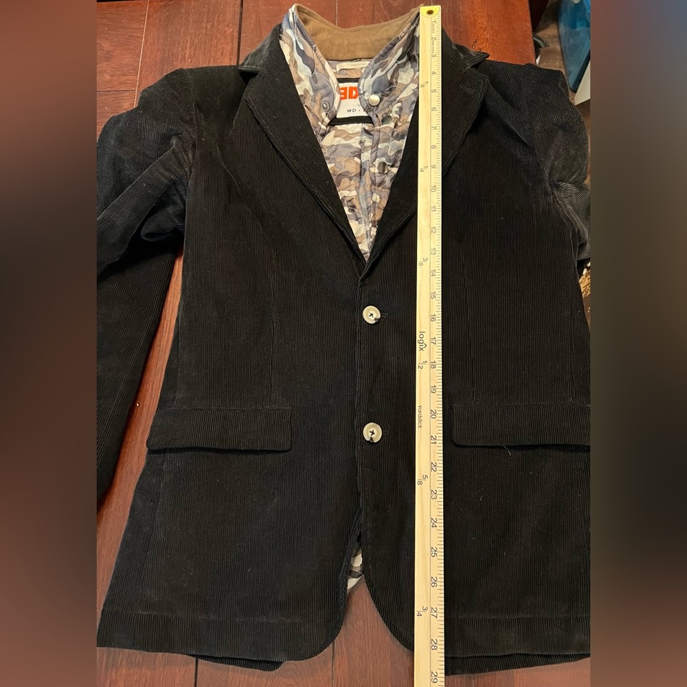 Edge by WD Black Corduroy Jacket with Camouflage inner lining medium - Picture 11 of 11